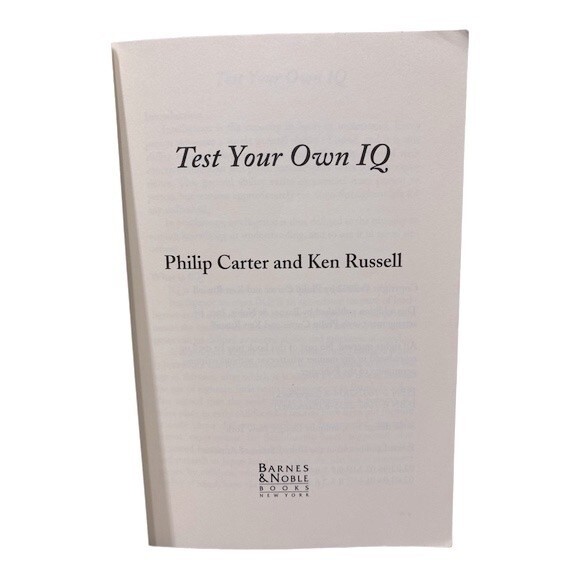 Book Test Your Own IQ- Carter, Russell - Picture 3 of 7